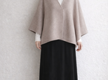 sale30%off!1点物♡ウールポンチョコート・ショート丈♡ super120sパイルメルトン ・エクリュベージュ・ケープ