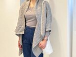 起毛ヘリンボーンリネンのドレープジャケット