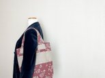 リネン・アンティークフラワープリント・トート