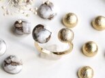 希少隕石×コッパーカルサイト フォークリング｜フリーサイズ ゴールド/シルバー —Two stones—