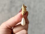 YN44-【 Napier 】ネイピア・ヴィンテージイヤリング Gold Tone Dangling Drop Pearl