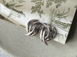 YM190-【 Monet 】モネ・ヴィンテージイヤリング 1950's Silver Tone Openwork Swirl