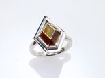 《国産宝石》Sv925 レインボーガーネットリング　3.34ct