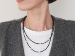 Short double necklace black