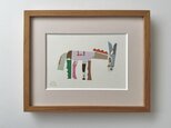原画　Paper Horses No.2　額装込み