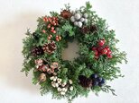 木の実いっぱいクリスマスリース2