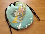 可愛いミニ巾着（相良刺繍・桔梗）