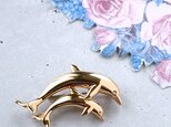 《Krementz & Co》 dolphins mother & calf クレメンツ ヴィンテージブローチ