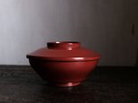 赤で素敵◆ 時代物　漆芸蓋付椀　漆器　骨董・antiques 古民家　古道具　大正〜昭和初期