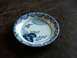 菊と桐◆伊万里　菊桐文染付中皿　骨董・antiques 器　丁寧な暮らしに。江戸期