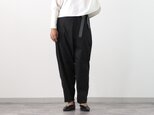 オールシーズン◎/ラップ風テーパードパンツ《ブラック》3丈から選べます。