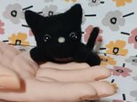 黒猫 羊毛フェルト　小さな猫ちゃんまったりーずーと子のままで居たいなぁ