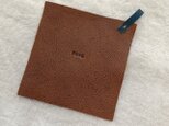 レザーコースター　ダークブラウン　kudu leather