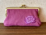 ポーチ | 牡丹刺繍（パープル）