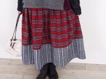 フランネル・タックスカート☆レッドタータン＆グレンチェック