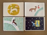 うまの絵柄のポストカード4種セット