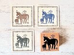 年賀状にもおすすめ＜ゴム製スタンプ＞「お馬の親子」