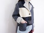 [予約販売] ウールチャコールとアクセントパッチのテーラージャケット