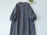 カシミヤ&ウールくるみボタン付きシンプルなロングコート♪