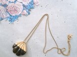 《TRIFARI 》 brown lucite shell トリファリ ヴィンテージネックレス