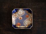 ゴージャスな色彩◆有田焼　深川製磁　花鳥文色絵金彩正方皿　和食器　高級　工芸品　