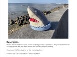 【DL編み図】かぎ針編み海洋生物サメヘッド(傾く)編み図