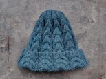 Hand-knitted Skullcap Beanie / Double Cables / Baby alpaca