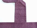 弓巻き 紬 赤紫 麻の葉