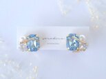 ★b　『 凛  - rin - 』　春　夏　パール　ジルコニア　結婚式　花嫁　フォーマル　大ぶり大人ピアス／イヤリングe