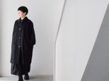 丸襟のゆったりライトコート（コットン100％）：黒［CO59LSBK］