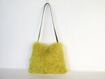 イエローくるくるムートンのワンショルダーバッグ