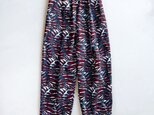 アフリカンワックスプリント　タックパンツ Pink zebra