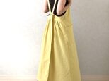 ふんわりエアリー　ヴィンテージソフト加工　クロスエプロン【レモンイエロー】
