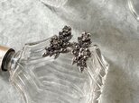 PA462-【 AVON 】エイボン・ヴィンテージピアス 1988 "Empire" Faux Marcasite Flower