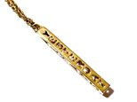 Words in Motion Gold Tone Vintage Necklace