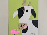 「うし」切り紙原画作品