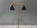 Vintage 80s USA retro triangle artistic enamel pierces