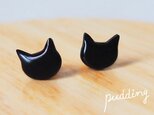 猫ピアス（黒猫）の画像