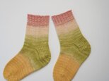 手編みの靴下 「フルーツゼリー」