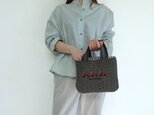 【キッズバッグからママのちょっとそこまで】ヌビ刺繍ミニトートバッグ〈スクーター〉