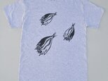 アジの開きＴシャツ、グレー、魚Ｔシャツ, サカナ、半袖シャツの画像