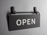 【鍛造アイアン】OPEN/CLOSED 両面プレート・オープン/クローズのサイン（フック式）｜玄関・店舗入口 店舗用