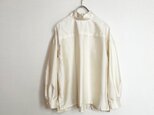 シルクレーヨンポプリン・ハイネックブラウス