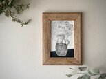 紙版画 ドライポイント&コラグラフ『ひみつの花束。mini.』【額入り】