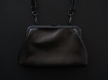 【new】レザーショルダーポーチ ＜鹿革 black＞ ｜TABACO-02