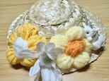 うさぎさん用春のお出かけ麦わら帽子