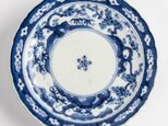 古伊万里 染付松竹梅文七寸皿 明治時代 F131-A