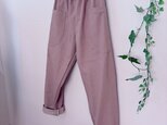 岡山産ピンクベージュデニムポッケ付きリラックスパンツ