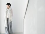 超ロングストール（綿100％薄手/ 播州織ドビー）：グレー［ST63LOGY］
