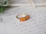 オレンジオパールのリング（14号）